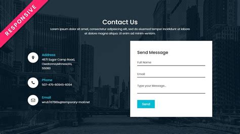 Contact Us Page Html Template