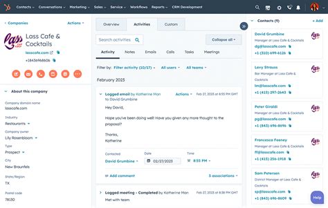 Contact and Lead Information Management