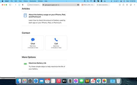 Contacting Apple Support via Chat