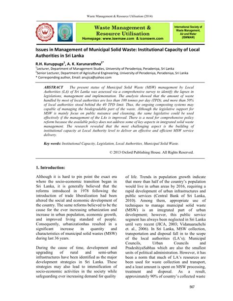 Contacting Local Waste Management Authorities