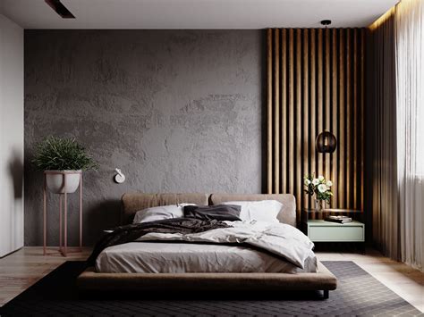 Contemporary bedroom layered textures and patterns
