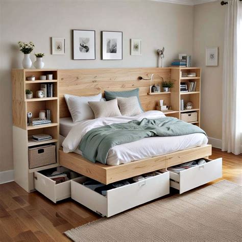 Contemporary bedroom smart storage solutions