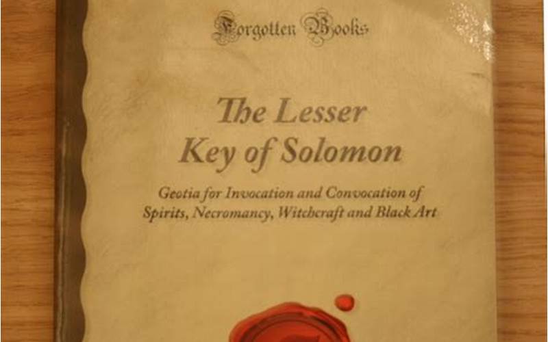 Contents Of The Lesser Key Of Solomon