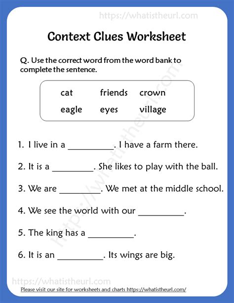 Context Clues Worksheet 3rd Grade