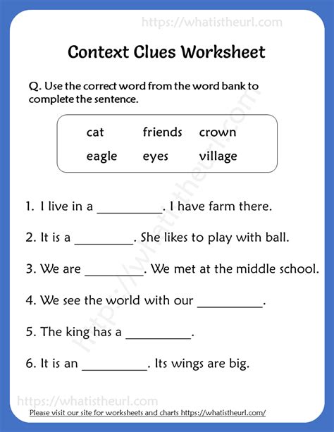 Context Clues 3rd Grade Worksheets