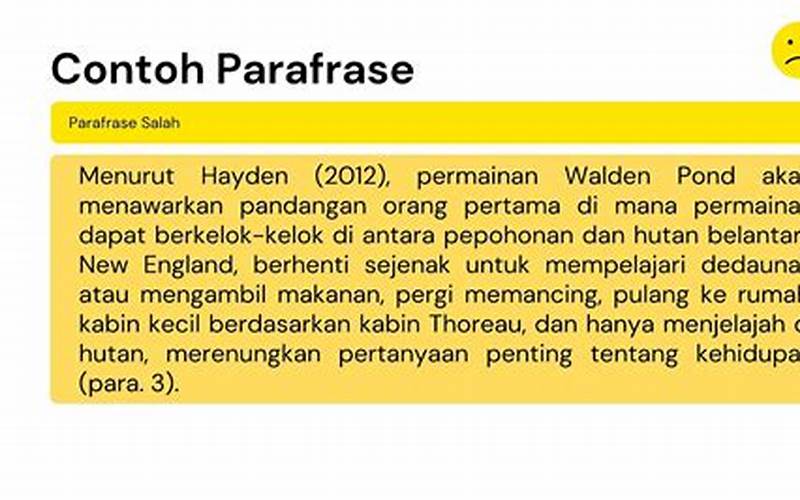 Contoh Parafrase