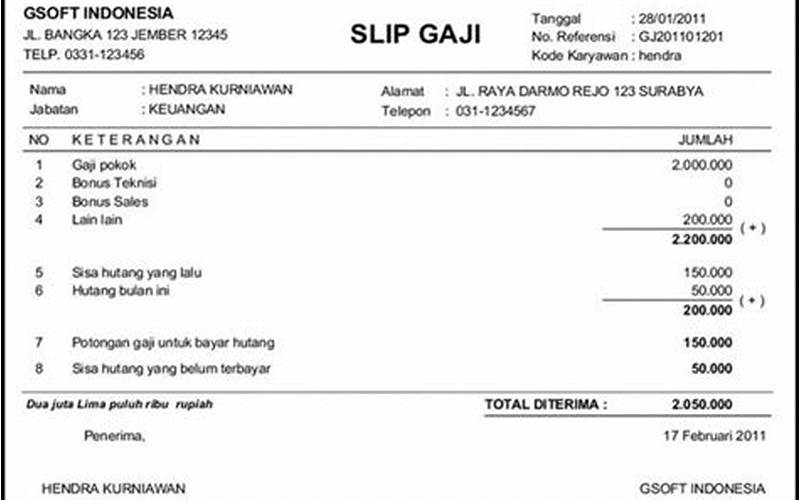 Contoh Slip Gaji Pns Guru 2