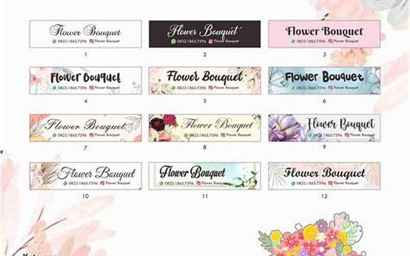 Contoh Stiker Floral Di Aplikasi B612