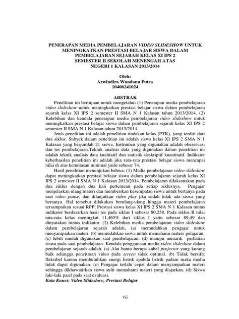 Contoh Abstrak Jurnal Ptk