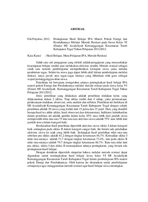 Contoh Abstrak Proposal Ptk Ppkn Smp Model Inkuiri