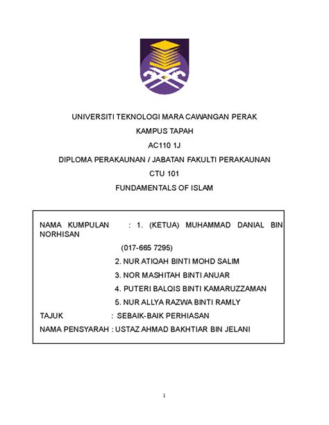 Contoh Assignment Lengkap Ctu101