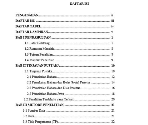 Contoh Bagian Isi Proposal