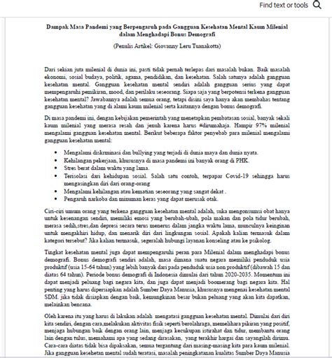 Contoh Bahasa Ilmiah Populer