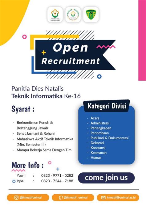 Contoh Brosur Open Recruitment