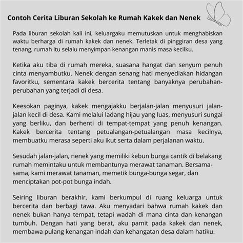 Contoh Cerita Liburan