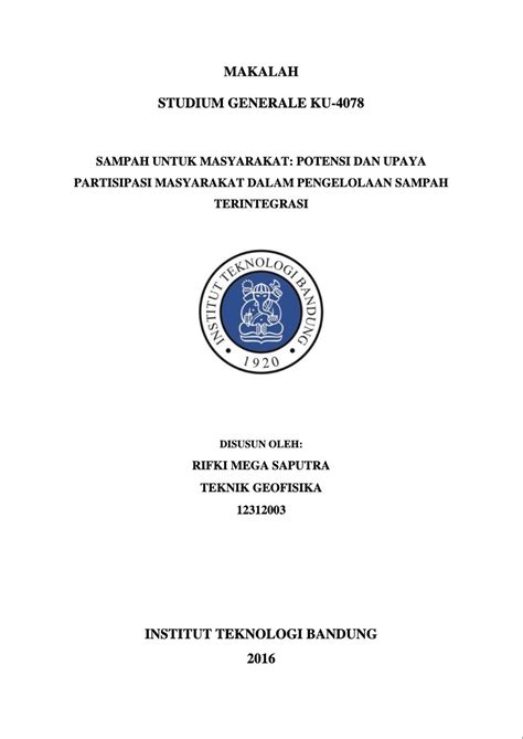 Contoh Contoh Judul Makalah