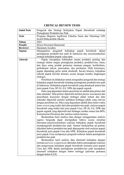 Contoh Critical Jurnal Review Pdf