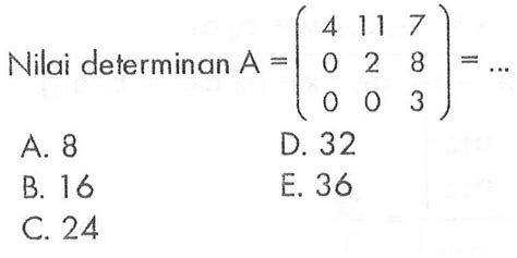Contoh Determinan Matrix