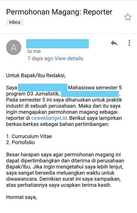 Contoh Email Mengajukan Proposal