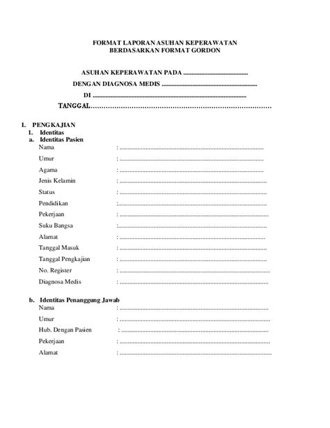 Contoh Format Asuhan Keperawatan