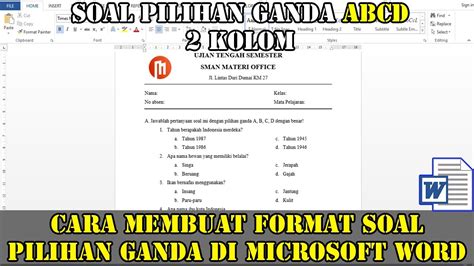 Contoh Format Soal