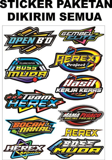 Contoh Gambar Stiker Motor