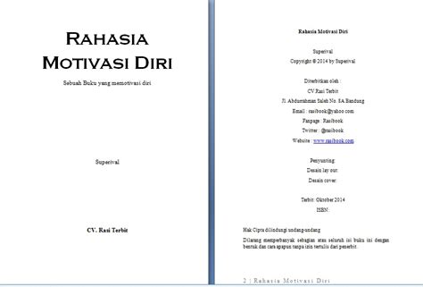 Contoh Halaman Judul Novel