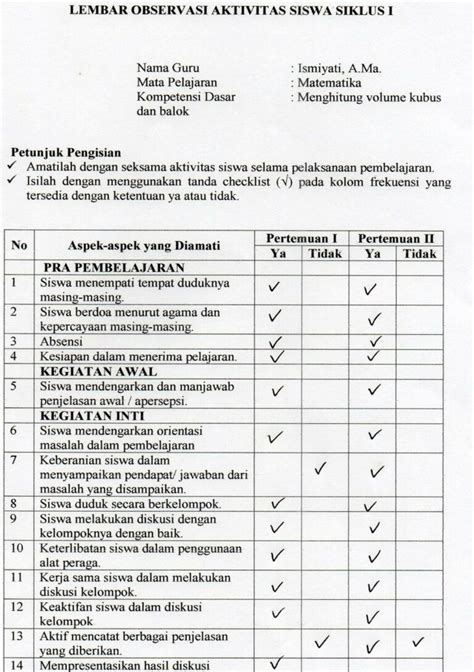 Contoh Instrumen Penelitian Humas