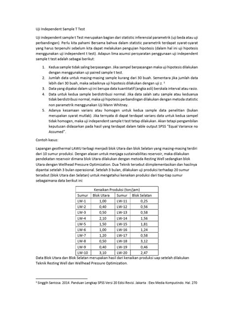 Contoh Judul Independent T Sample