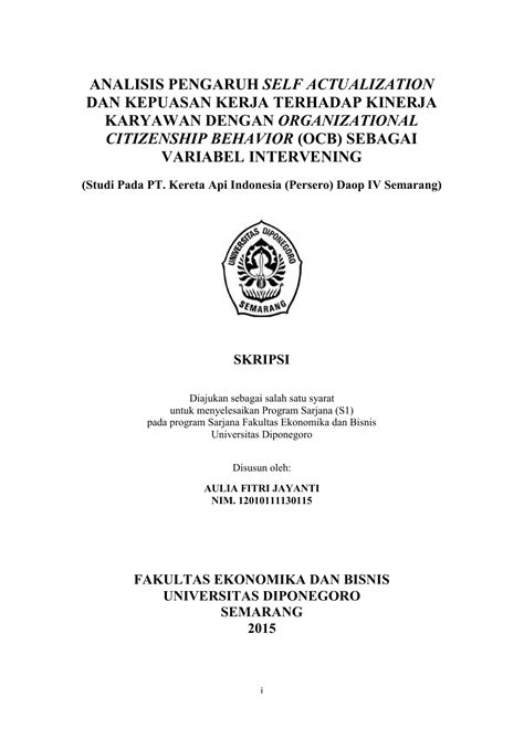 Contoh Judul Kripsi Msdm 4 Variabel Pdf