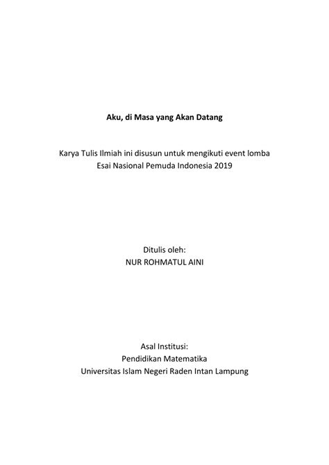 Contoh Judul Menulis Esai