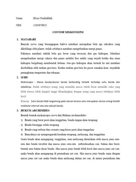 Contoh Judul Miskonsepsi