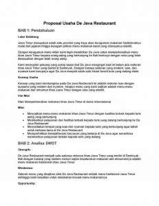 Contoh Judul Proposal Restoran