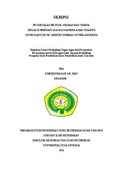 Contoh Judul Skipsi Pg Paud