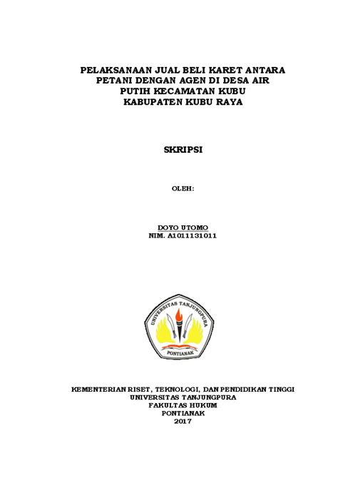Contoh Judul Skripsi Perdata Bisnis
