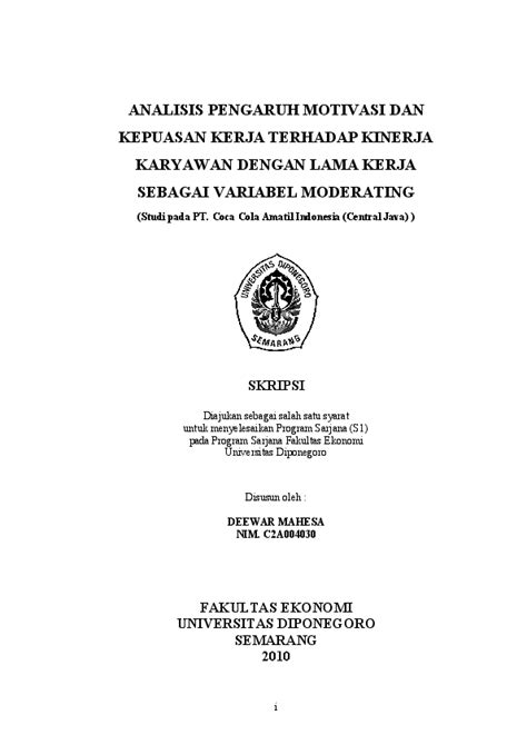 Contoh Judul Variabel Moderasi