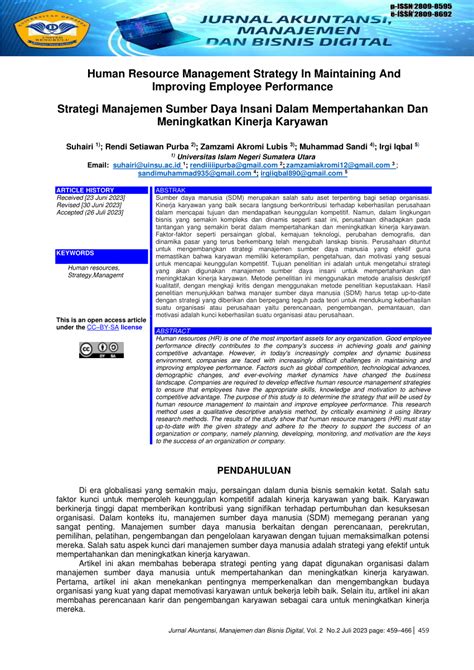 Contoh Jurnal Human Resource Management