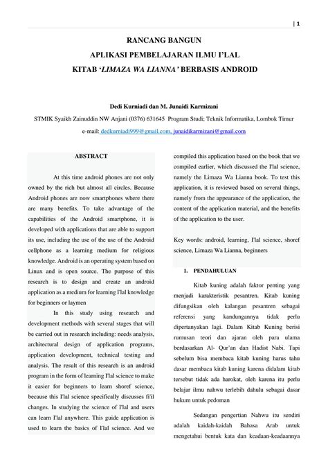 Contoh Jurnal Pembuatan