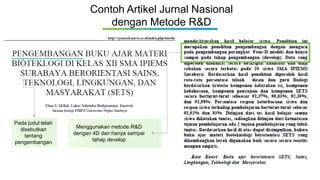 Contoh Jurnal R D