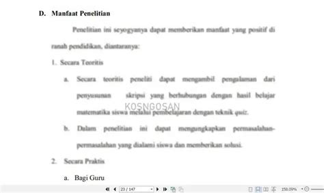 Contoh Kalimat Manfaat Penelitian