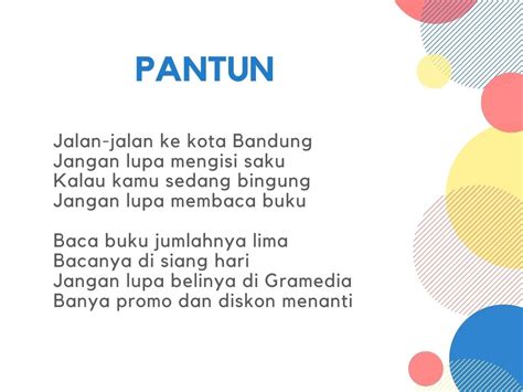 Contoh Kalimat Pantun