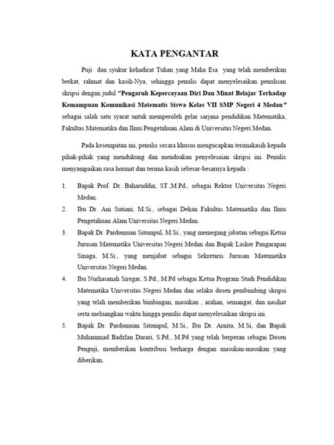 Contoh Kata Pengantar Doc