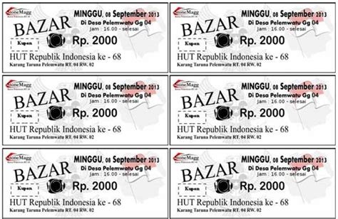 Contoh Kupon Bazar