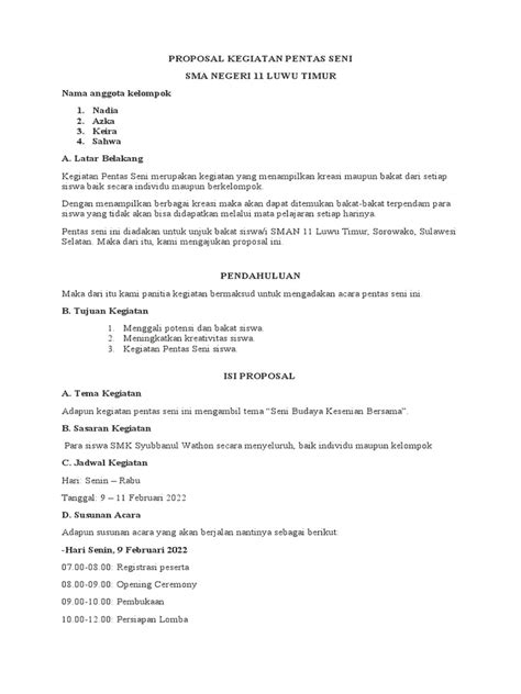 Contoh Lengkap Proposal It