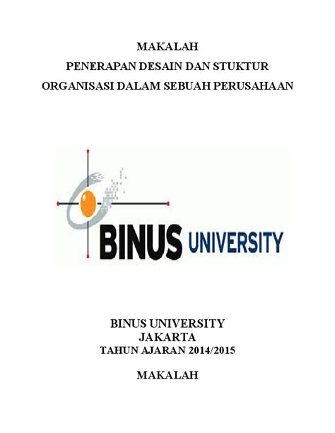 Contoh Makalah Binus