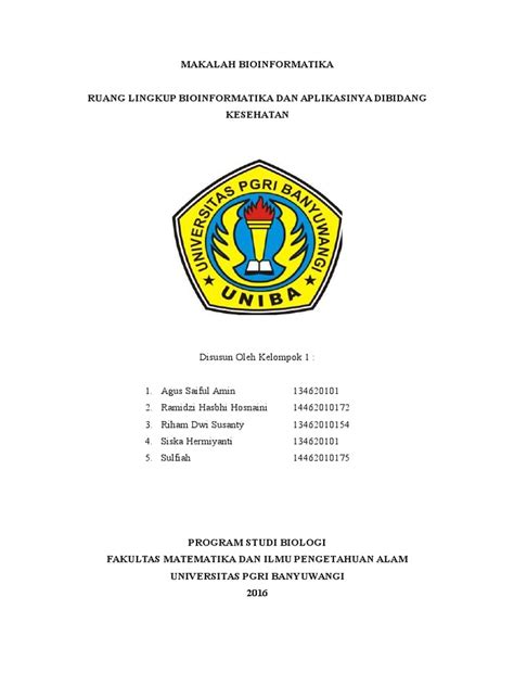 Contoh Makalah Bioinformatika
