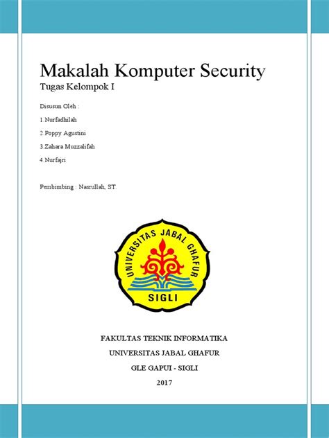 Contoh Makalah Computer Security