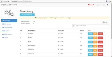 Contoh Mencadangkan Data Website