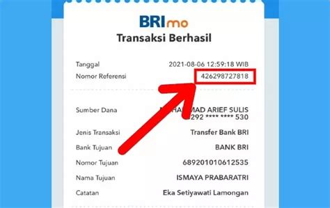 Contoh Nomor Referensi Transaksi Bank BNI