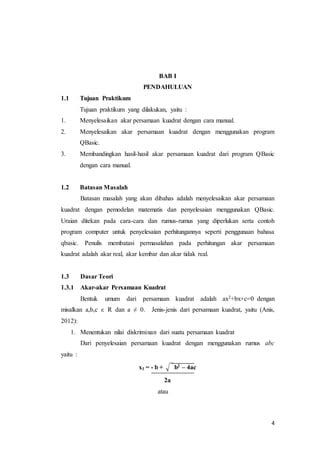 Contoh Pendahuluan Tentang Program Qbasic
